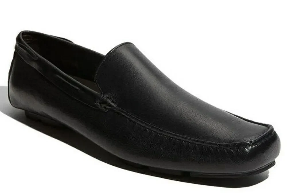 To Boot New York Men's Barkley Black Leather Driving Loafers